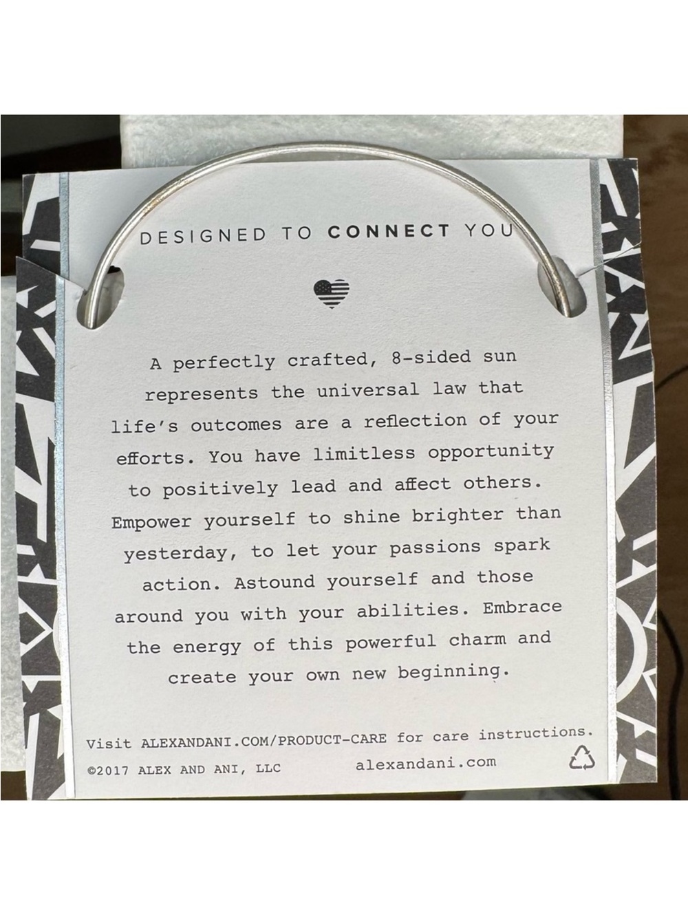 Alex and Ani Silver Charm Bangle Bracelet Compass - Picture 5 of 5